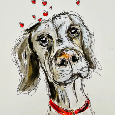 Aquarell A4 Hund 1